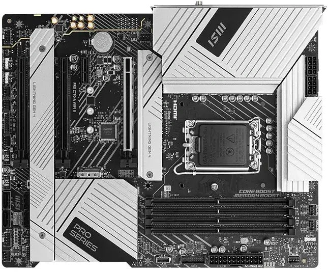 Материнская плата MSI PRO Z790-A WIFI II Soc-1700 Intel Z790 4xDDR5 ATX AC`97 8ch(7.1) 2.5Gg RAID+HDMI+DP — фото 1