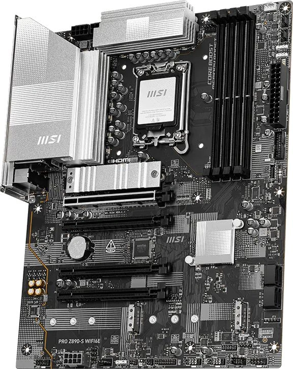 Материнская плата MSI PRO Z890-S WIFI6E Soc-1851 Intel Z890 4xDDR5 ATX AC`97 8ch(7.1) 2.5Gg RAID+HDMI+DP — миниатюра 4