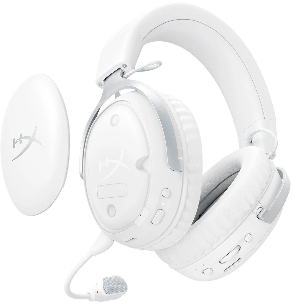 Наушники с микрофоном HyperX Cloud III S Wireless белый 0.5м мониторные BT оголовье (AX6G1AA) — миниатюра 6