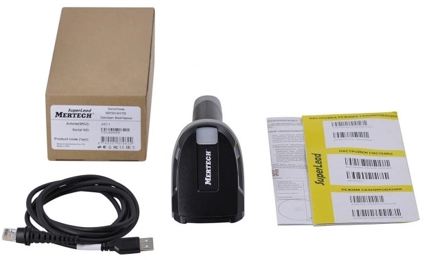 Сканер штрих-кода Mertech 2420 Superlead 1D/2D проводной черный (4231) — миниатюра 9