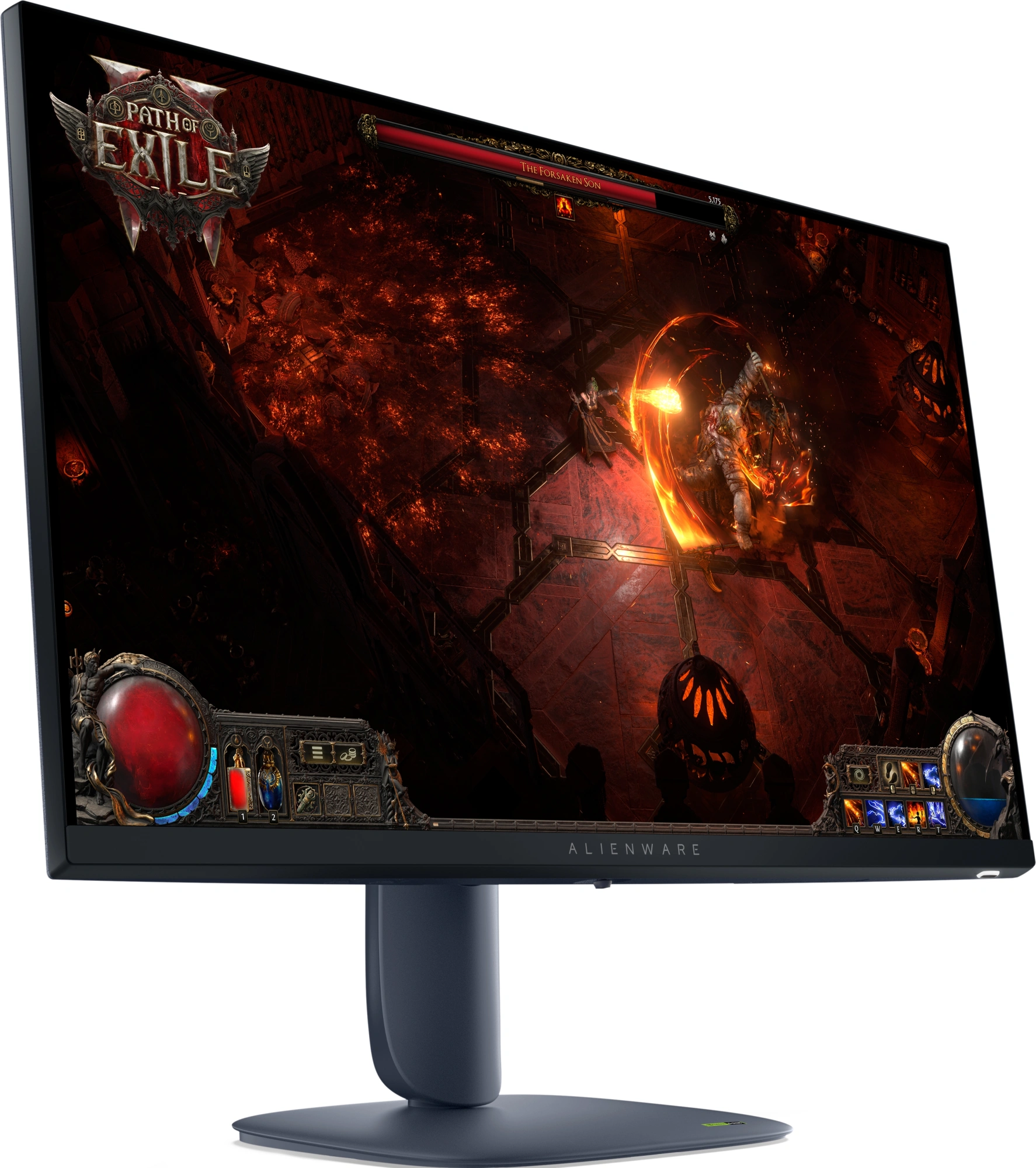 Монитор Dell 27" Alienware AW2725DM черный Fast IPS LED 16:9 HDMI матовая HAS Piv 1000:1 400cd 178гр/178гр 2560x1440 180Hz FreeSync DP 2K USB 6.57кг — миниатюра 2