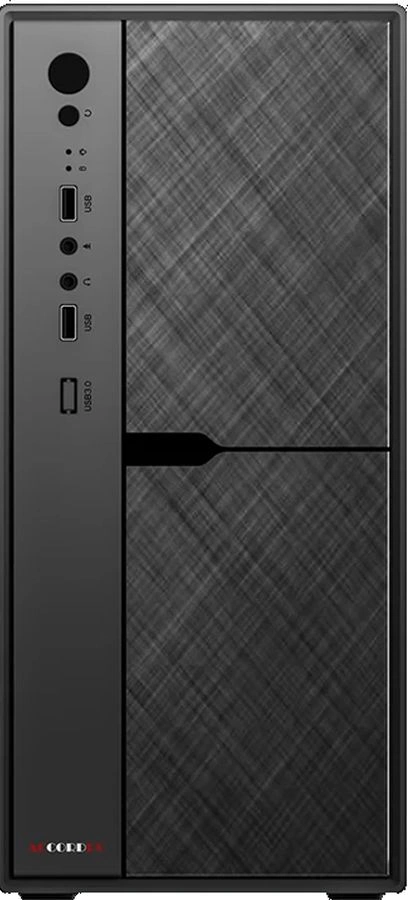 Корпус Accord ACC-1603 черный без БП mATX 1x80mm 2xUSB2.0 audio — фото 1