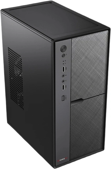 Корпус Accord ACC-1603 черный без БП mATX 1x80mm 2xUSB2.0 audio — миниатюра 3