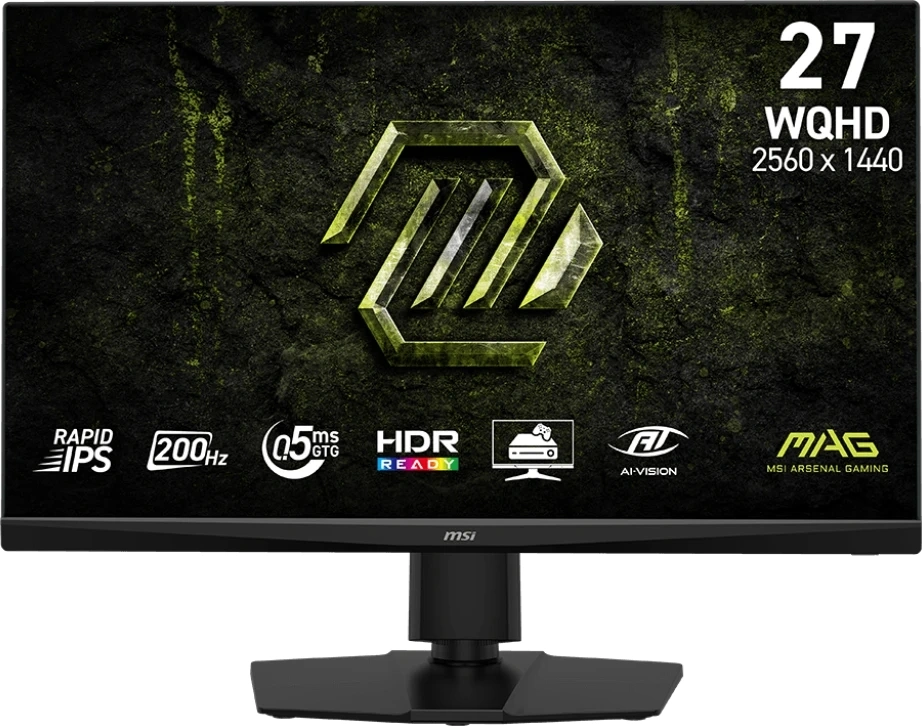 Монитор MSI 27" Mag 272QPF E20 черный IPS LED 16:9 HDMI полуматовая HAS Piv 300cd 178гр/178гр 2560x1440 200Hz DP Quad 2K (1440p) 6.2кг — фото 1