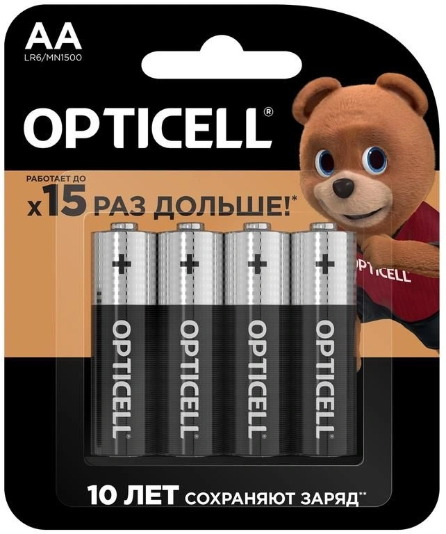 Батарея Opticell Basic LR6 AA (4шт) блистер — фото 1