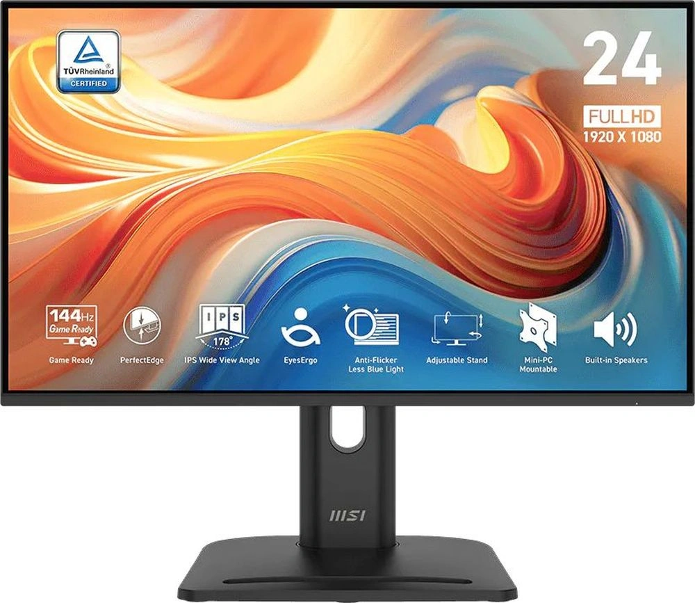 Монитор MSI 23.8" Pro MP245PG E14 черный IPS LED 16:9 HDMI M/M матовая HAS Piv 300cd 178гр/178гр 1920x1080 144Hz VGA DP FHD 5.25кг — фото 1
