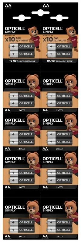 Батарея Opticell Simply 6050001 AA (2шт) блистер — фото 1