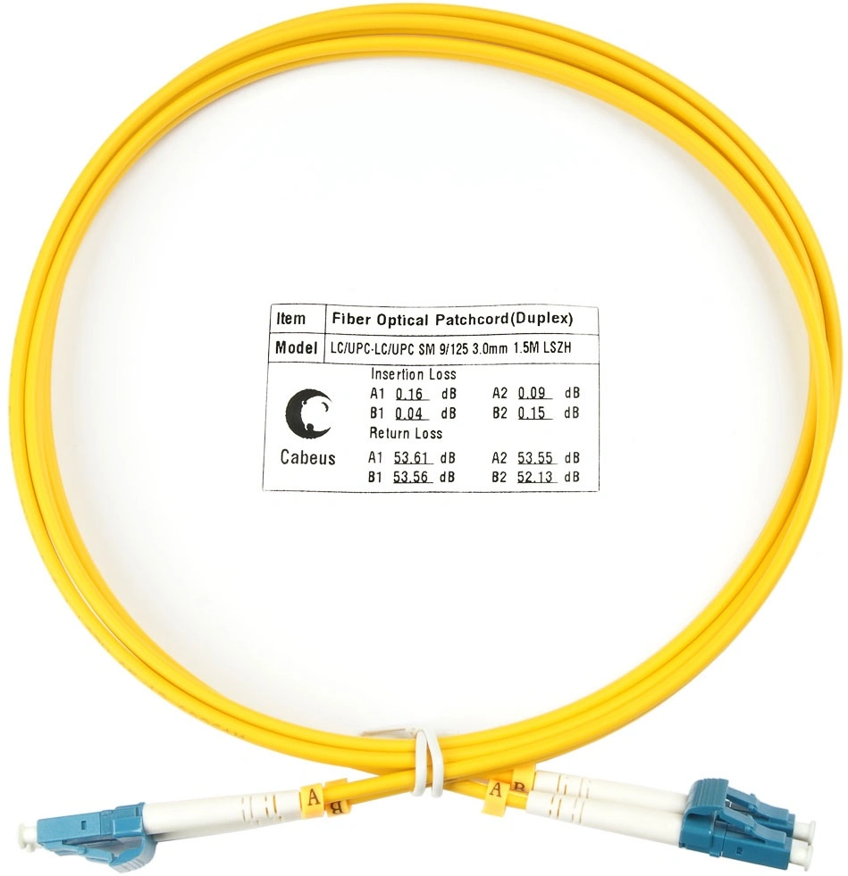 Патч-корд Cabeus FOP(D)-9-LC-LC-2M 2x9/125 OS2 LC дуплекс-LC дуплекс 2м LSZH желтый — миниатюра 2