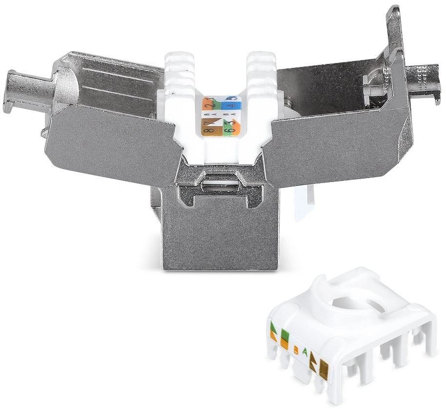 Модуль Cabeus KJ-RJ45-CAT.5E-SH-180-TOOLLESS информ. Keystone RJ45 кат.5E бронз. — миниатюра 2