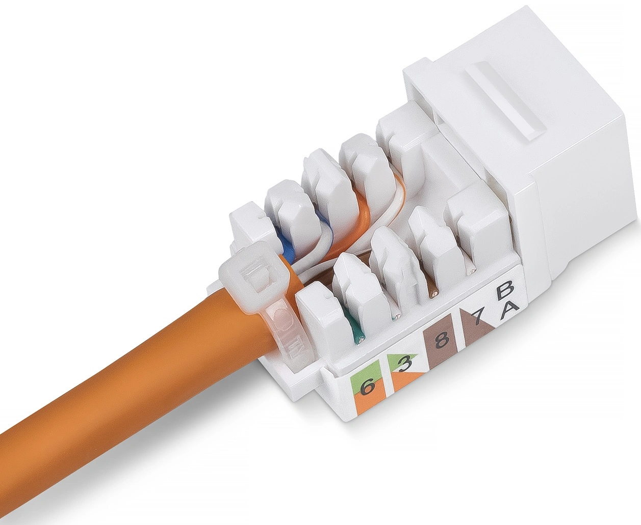 Модуль Cabeus KJ-RJ45-CAT.5E-90-SW информ. Keystone RJ45 кат.5E бронз. — миниатюра 2