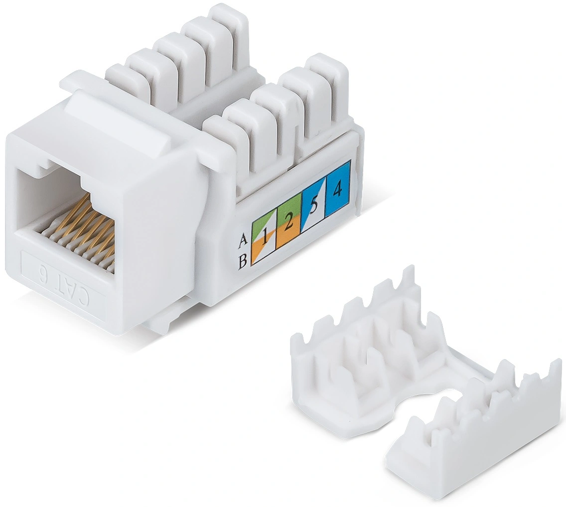 Модуль Cabeus KJ-RJ45-CAT.6-90 информ. Keystone RJ45 кат.6 бронз. — фото 1