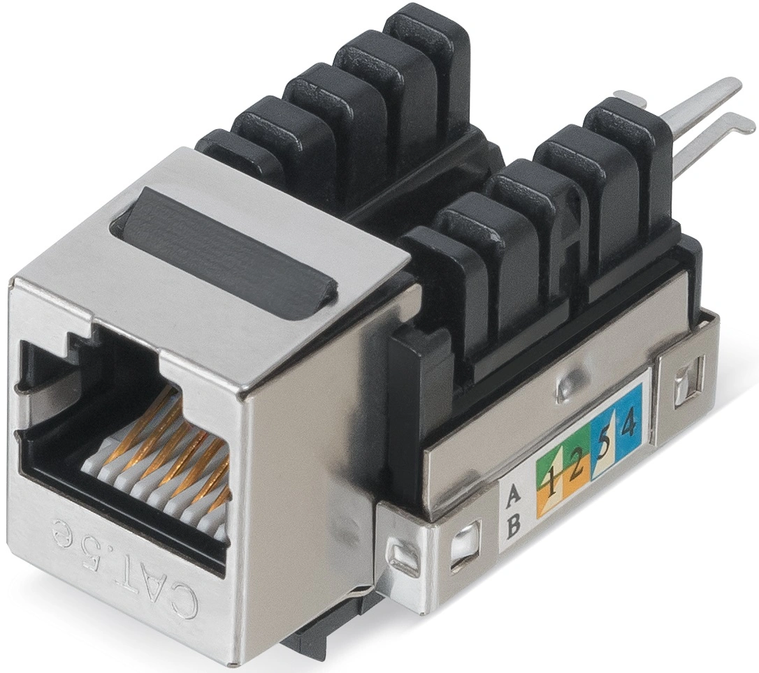 Модуль Cabeus KJ-RJ45-CAT.5E-SH-90 информ. Keystone RJ45 кат.5E бронз. — миниатюра 2