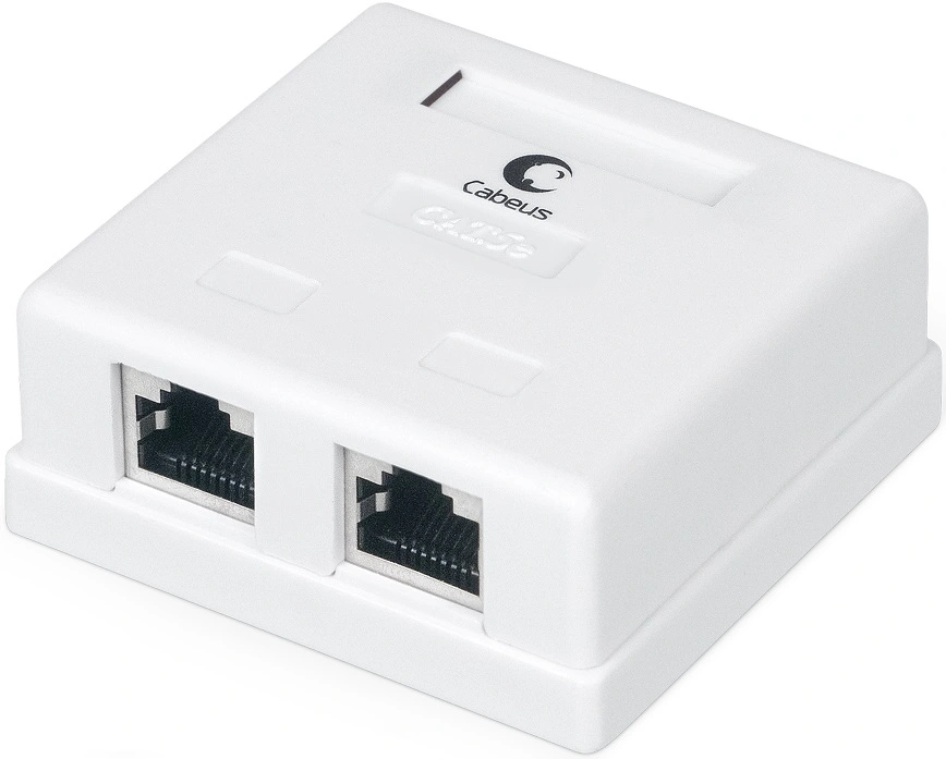 Розетка Cabeus WS-8P8C-CAT.5E-SH-2 комп. RJ45 кат.5E бронз. — фото 1