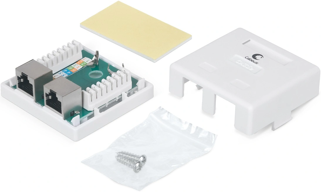Розетка Cabeus WS-8P8C-CAT.5E-SH-2 комп. RJ45 кат.5E бронз. — миниатюра 2