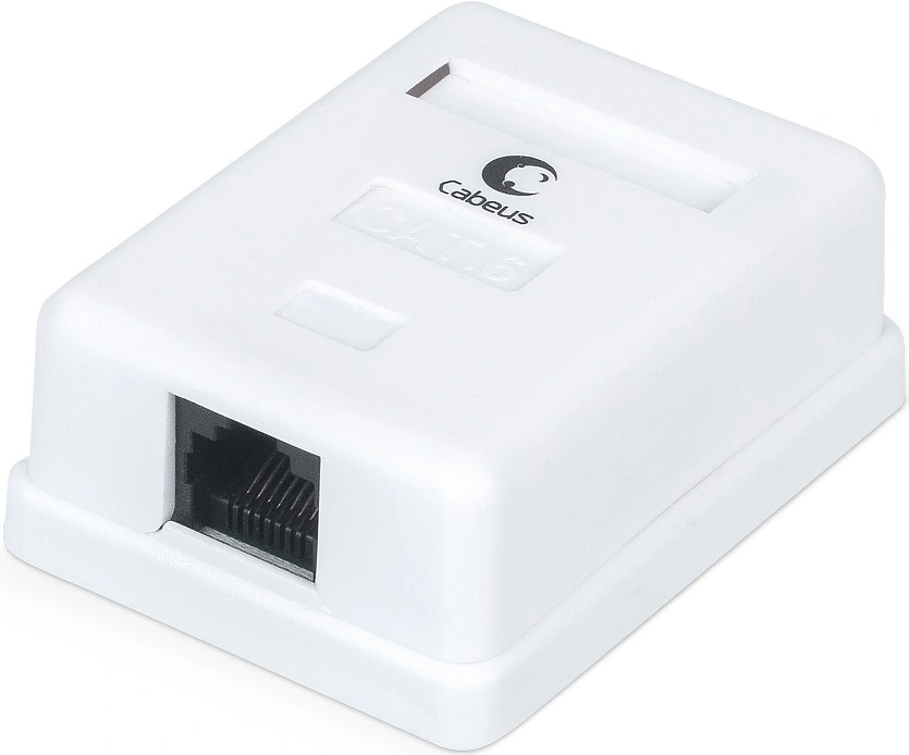 Розетка Cabeus WS-8P8C-CAT.6-1 комп. RJ45 кат.6 бронз. — фото 1