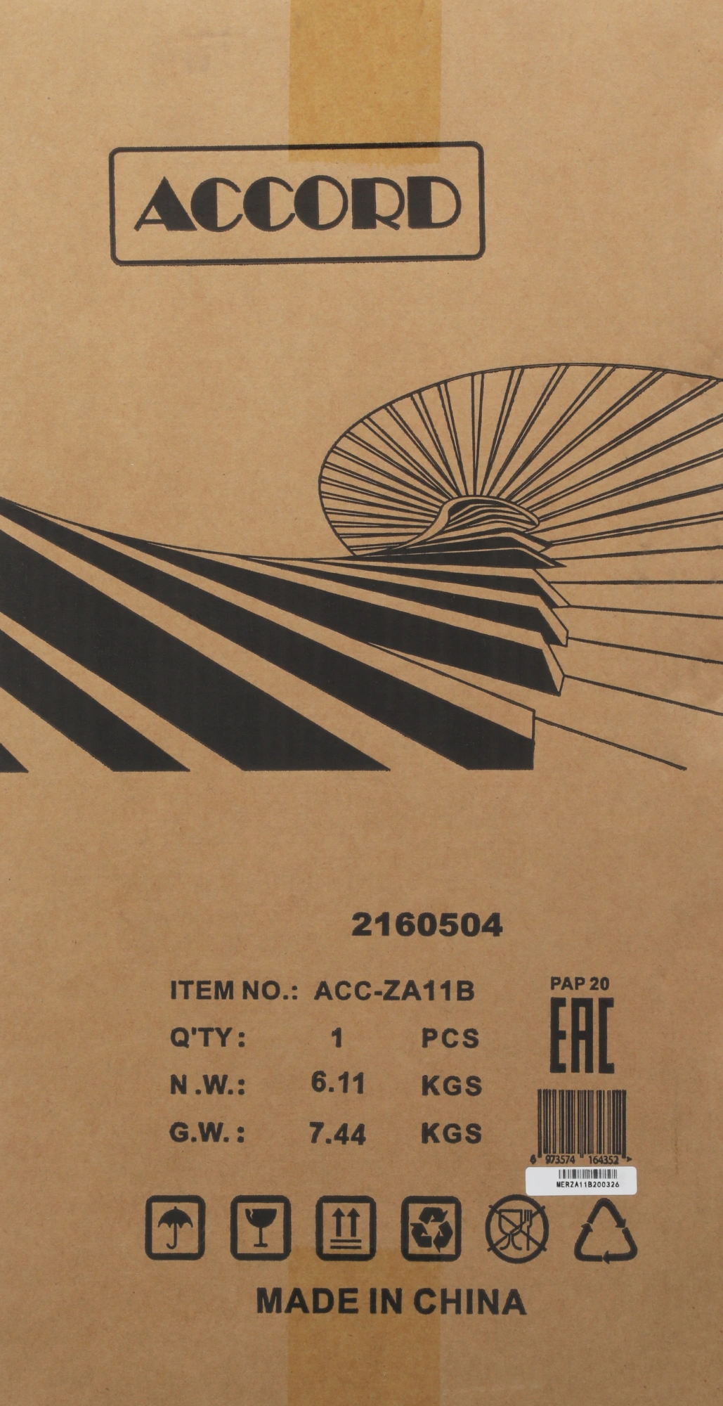 Корпус Accord ACC-ZA11B черный без БП ATX 10x120mm 1xUSB2.0 2xUSB3.0 audio bott PSU — миниатюра 2