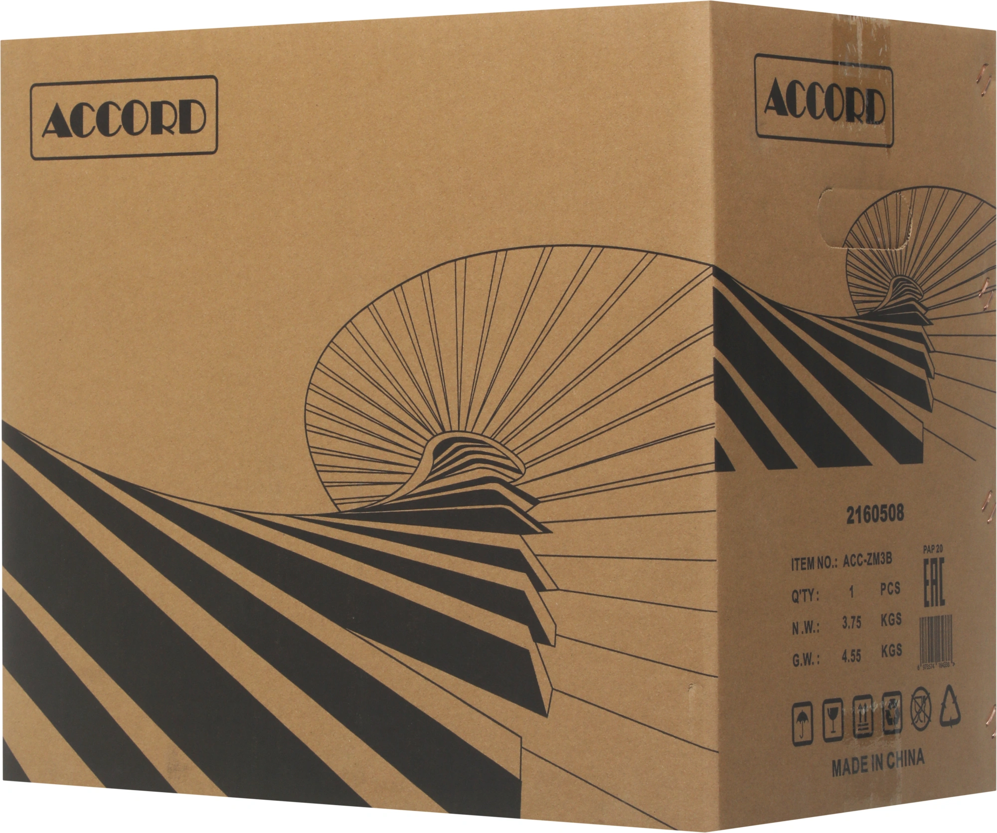 Корпус Accord ACC-ZM3B черный без БП mATX 4x120mm 2x140mm 2xUSB2.0 1xUSB3.0 audio bott PSU — фото 1