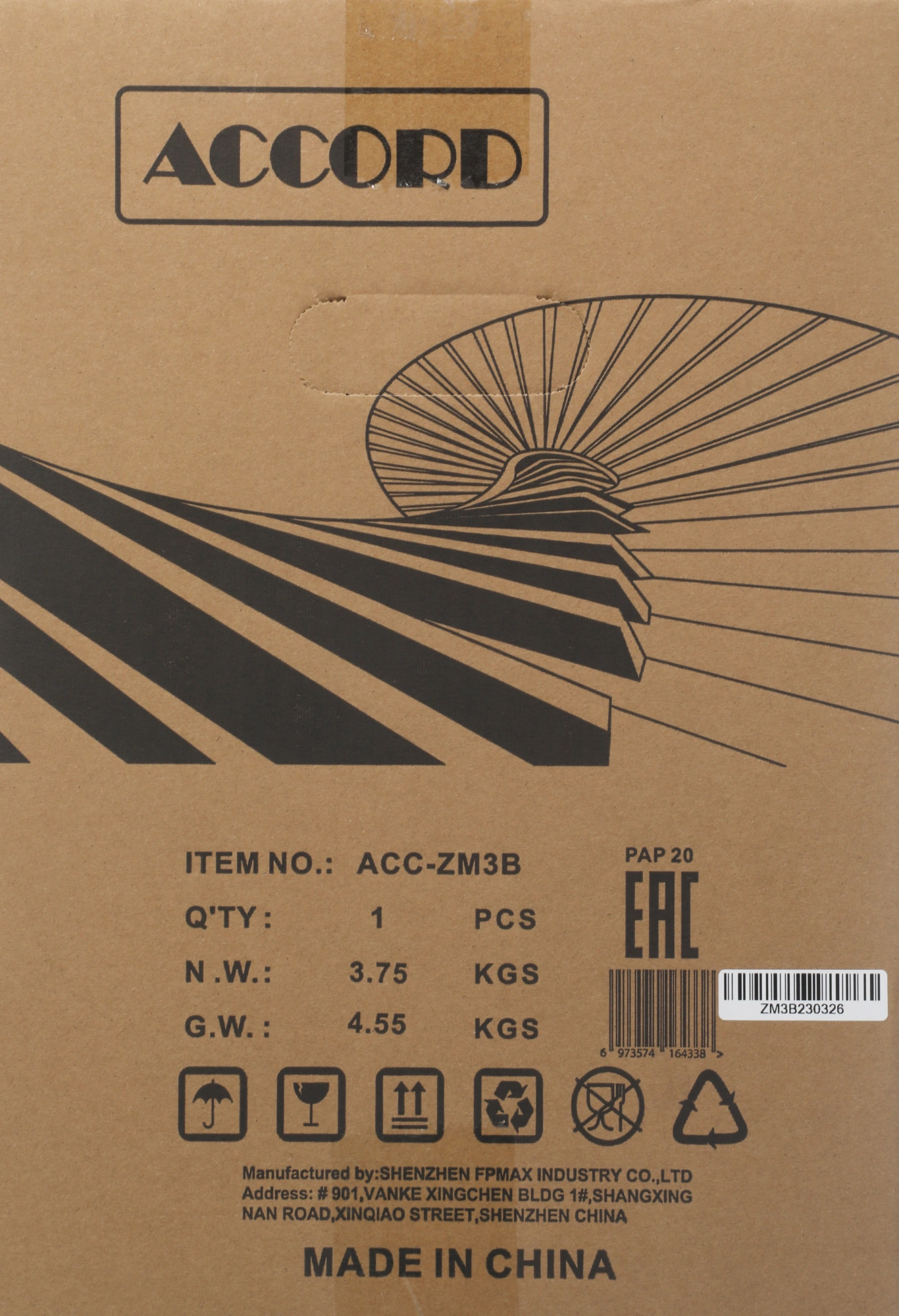 Корпус Accord ACC-ZM3B черный без БП mATX 4x120mm 2x140mm 2xUSB2.0 1xUSB3.0 audio bott PSU — миниатюра 2