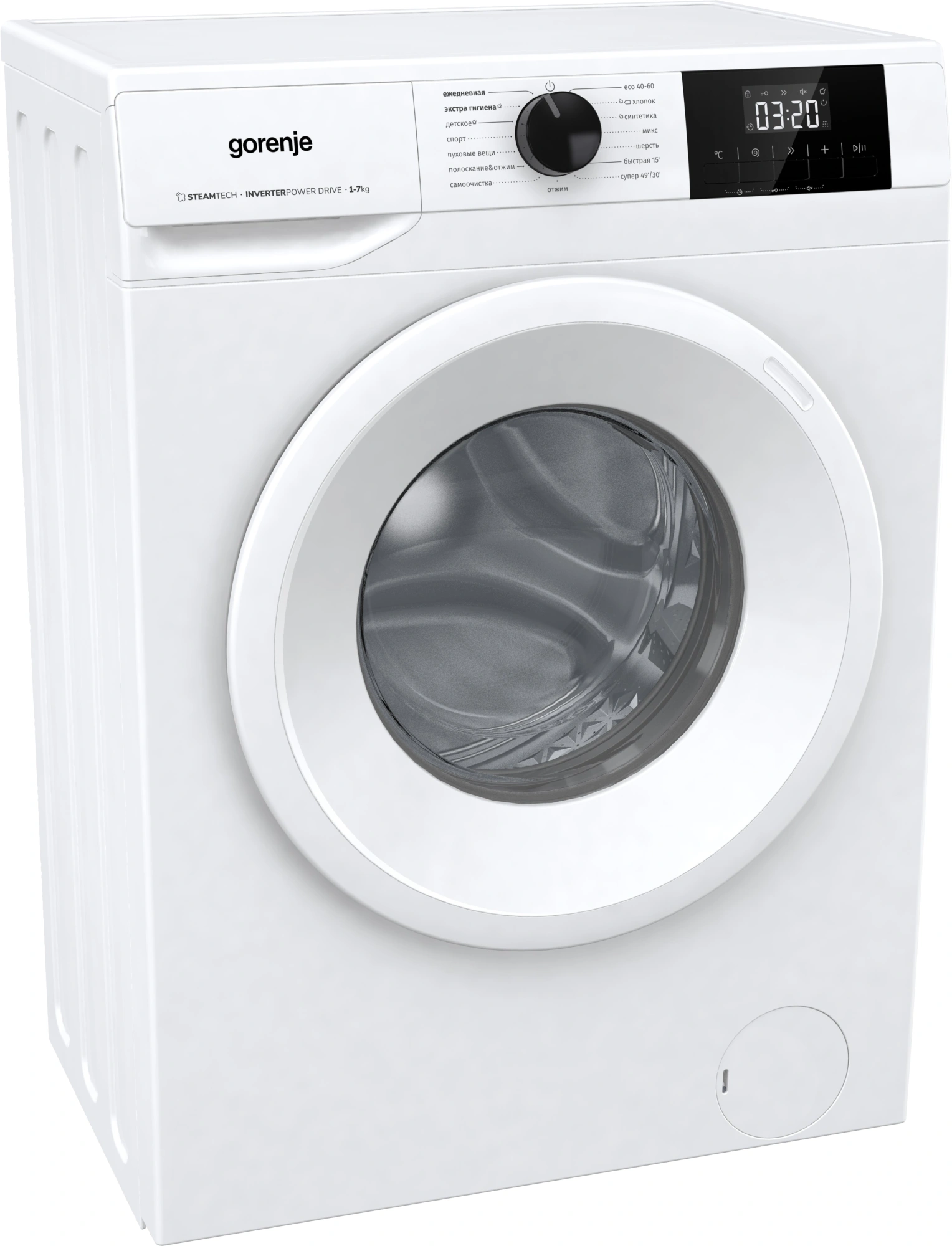 Стиральная машина Gorenje W5NGPI72SBS/C класс: A загр.фронтальная макс.:7кг белый инвертор — миниатюра 2