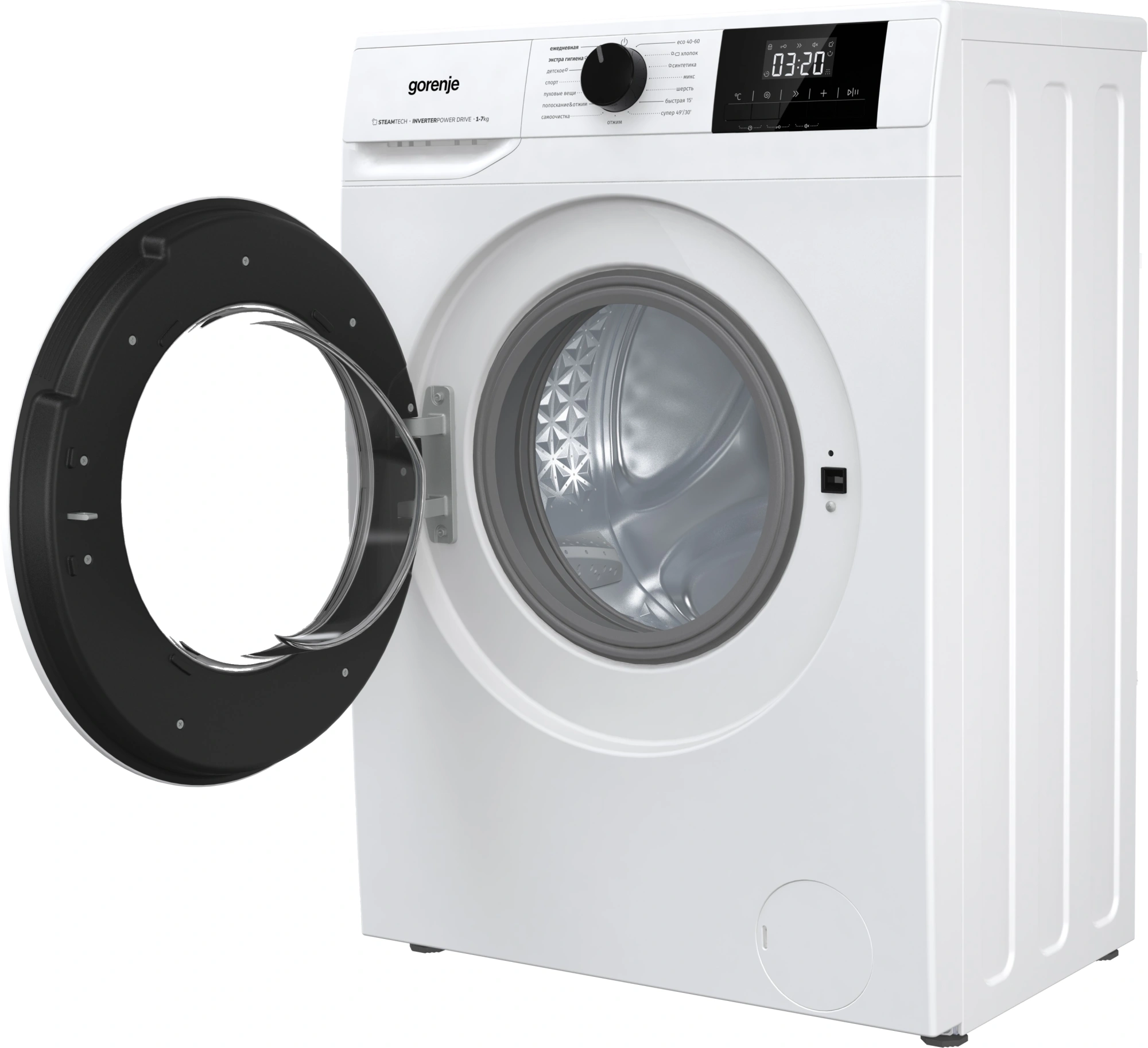 Стиральная машина Gorenje W5NGPI72SBS/C класс: A загр.фронтальная макс.:7кг белый инвертор — миниатюра 8