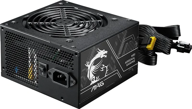 Блок питания MSI ATX 750W MAG A750BN PCIE5 II 80+ bronze (20+4pin) APFC 120mm fan 3xSATA RTL — фото 1