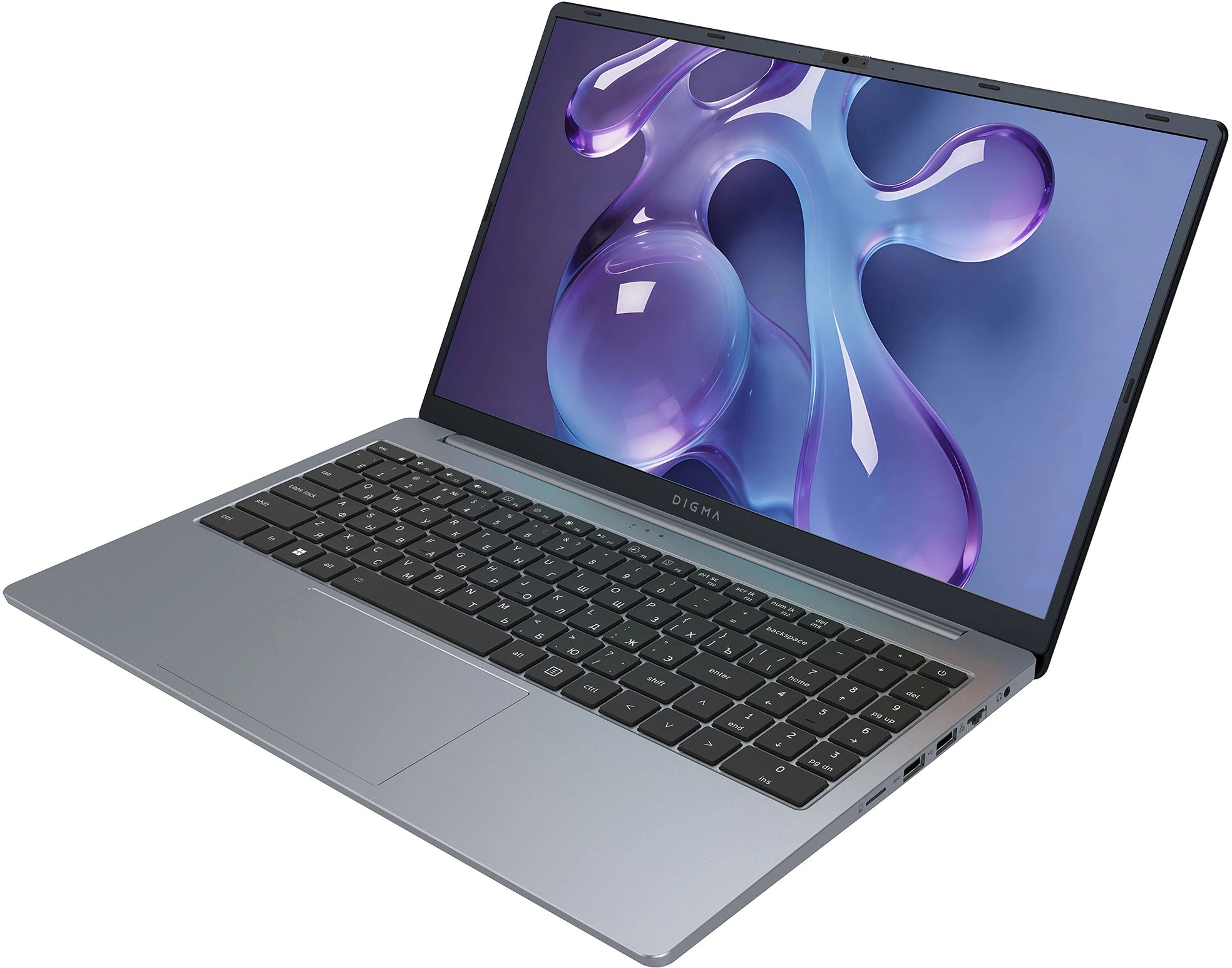 Ноутбук Digma Nova Ryzen 5 3500U 16Gb SSD512Gb AMD Radeon Vega 8 15.6" IPS FHD (1920x1080) Windows 11 Pro grey WiFi BT Cam 6000mAh (DN15R5-ADXW13) — миниатюра 9