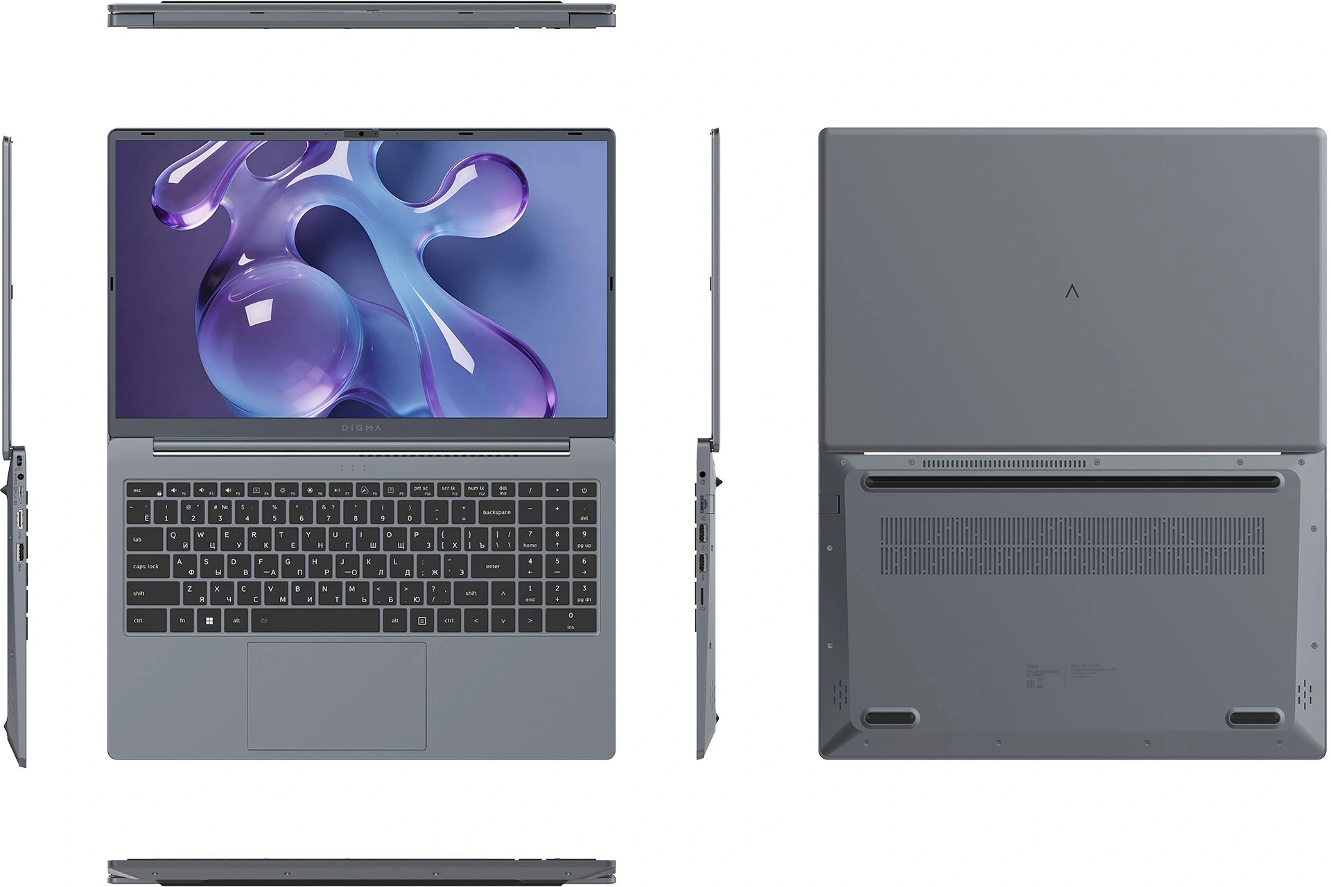 Ноутбук Digma Nova Ryzen 5 3500U 16Gb SSD512Gb AMD Radeon Vega 8 15.6" IPS FHD (1920x1080) Windows 11 Pro grey WiFi BT Cam 6000mAh (DN15R5-ADXW13) — миниатюра 8
