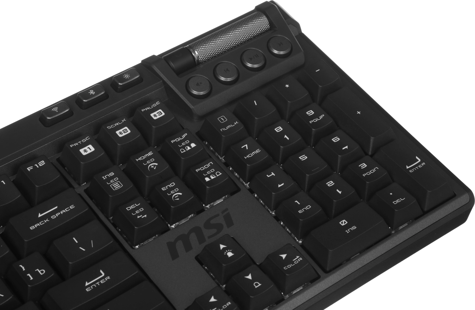 Клавиатура MSI STRIKE Pro W Silent механическая серый/черный USB беспроводная BT/Radio Multimedia for gamer LED (подставка для запястий) (S11-43RU210-CLA) кабель 2м — миниатюра 11