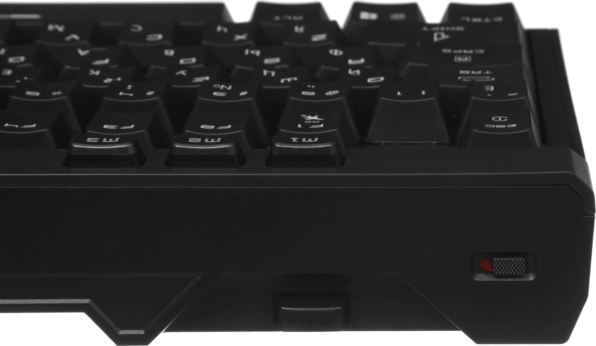 Клавиатура MSI STRIKE Pro W Silent механическая серый/черный USB беспроводная BT/Radio Multimedia for gamer LED (подставка для запястий) (S11-43RU210-CLA) кабель 2м — миниатюра 14