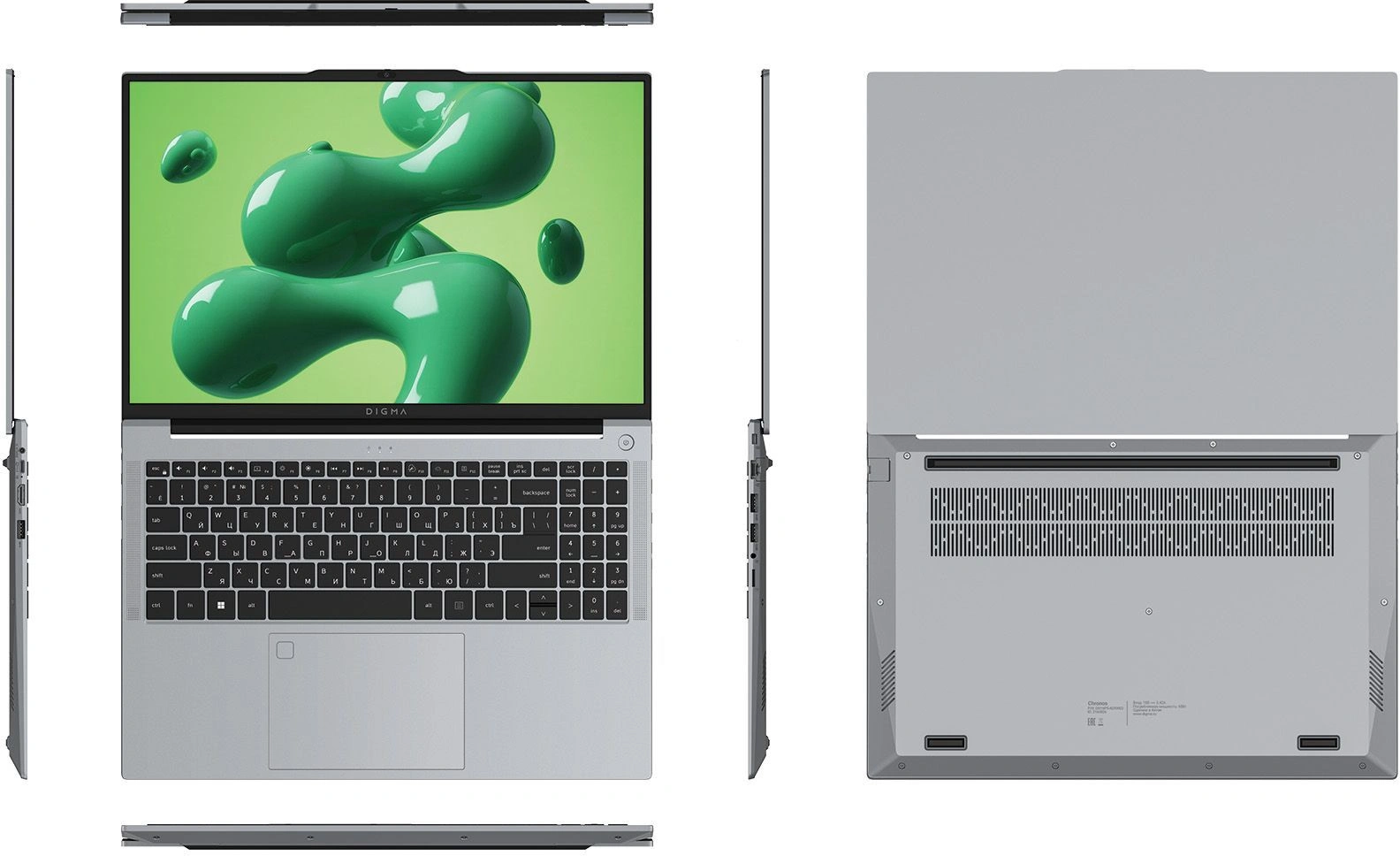 Ноутбук Digma Chronos Core 5 210H 16Gb SSD512Gb Intel Graphics 16" IPS WUXGA (1920x1200) Windows 11 Pro silver WiFi BT Cam 6500mAh (DN16P5-ADXW02) — миниатюра 11