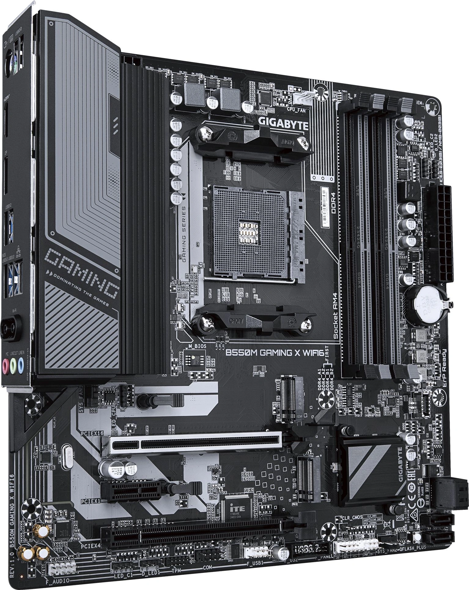 Материнская плата Gigabyte B550M GAMING X WIFI6 Soc-AM4 AMD B550 4xDDR4 mATX AC`97 8ch(7.1) GbLAN RAID+HDMI+DP — миниатюра 4