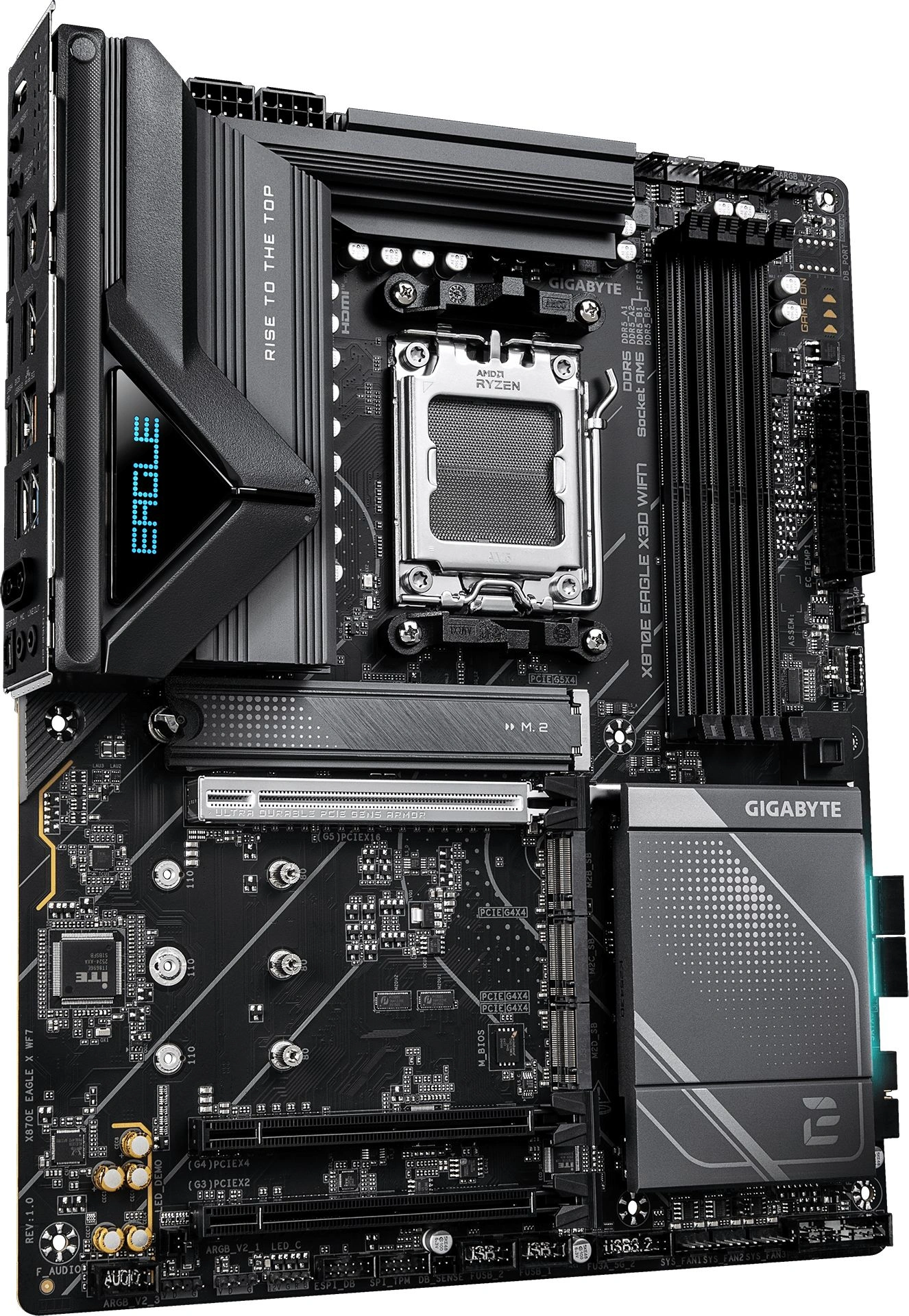 Материнская плата Gigabyte X870E EAGLE X WF7 Socket AM5 AMD X870E 4xDDR5 ATX AC`97 8ch(7.1) 5Gigabit RAID+HDMI — миниатюра 4