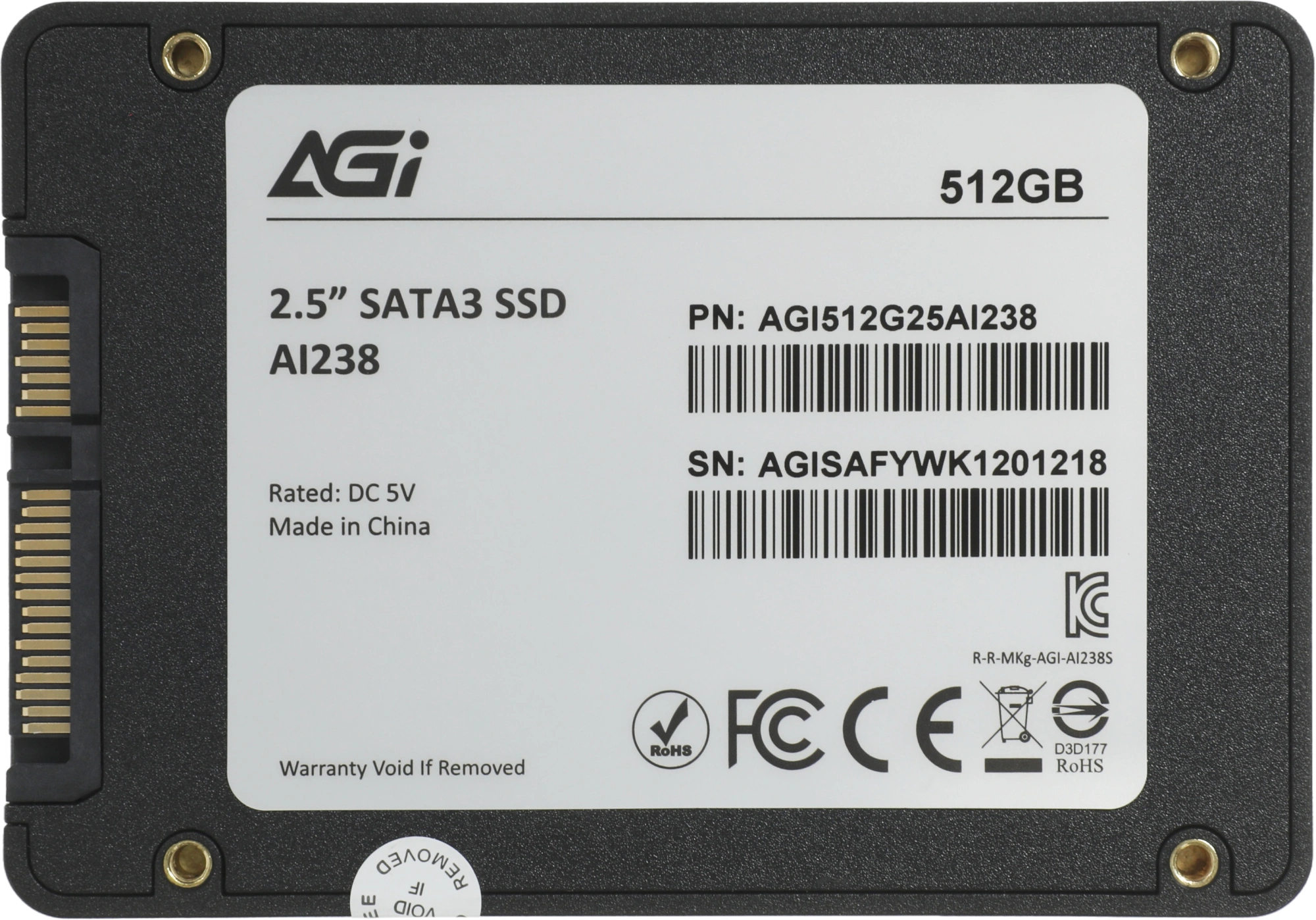 Накопитель SSD AGi SATA-III 512GB AGI512G25AI238 AI238 2.5" — миниатюра 4