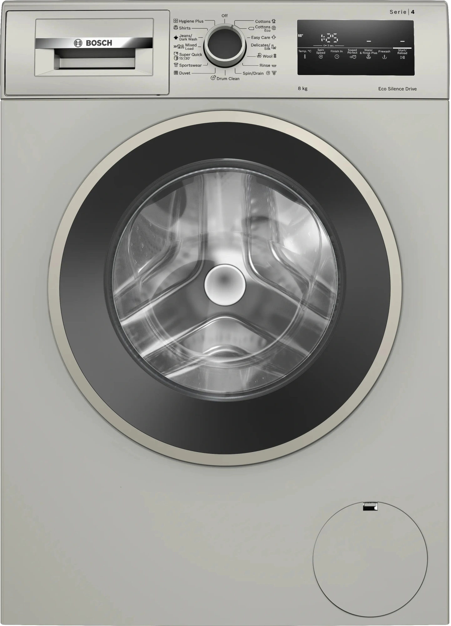 Стиральная машина Bosch Serie 4 WAN2821XME пан.англ. класс: A загр.фронтальная макс.:8кг серебристый — фото 1