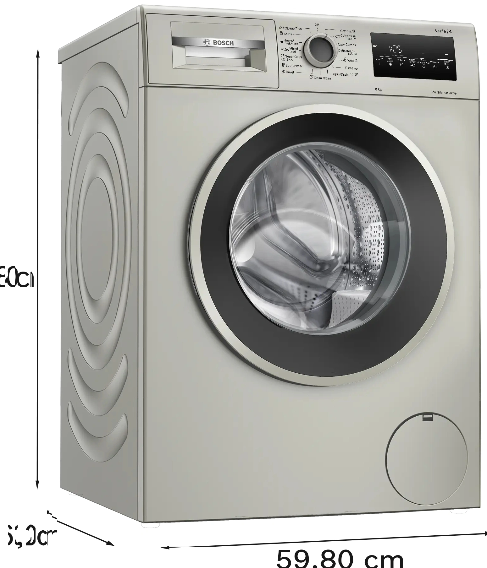 Стиральная машина Bosch Serie 4 WAN2821XME пан.англ. класс: A загр.фронтальная макс.:8кг серебристый — миниатюра 3