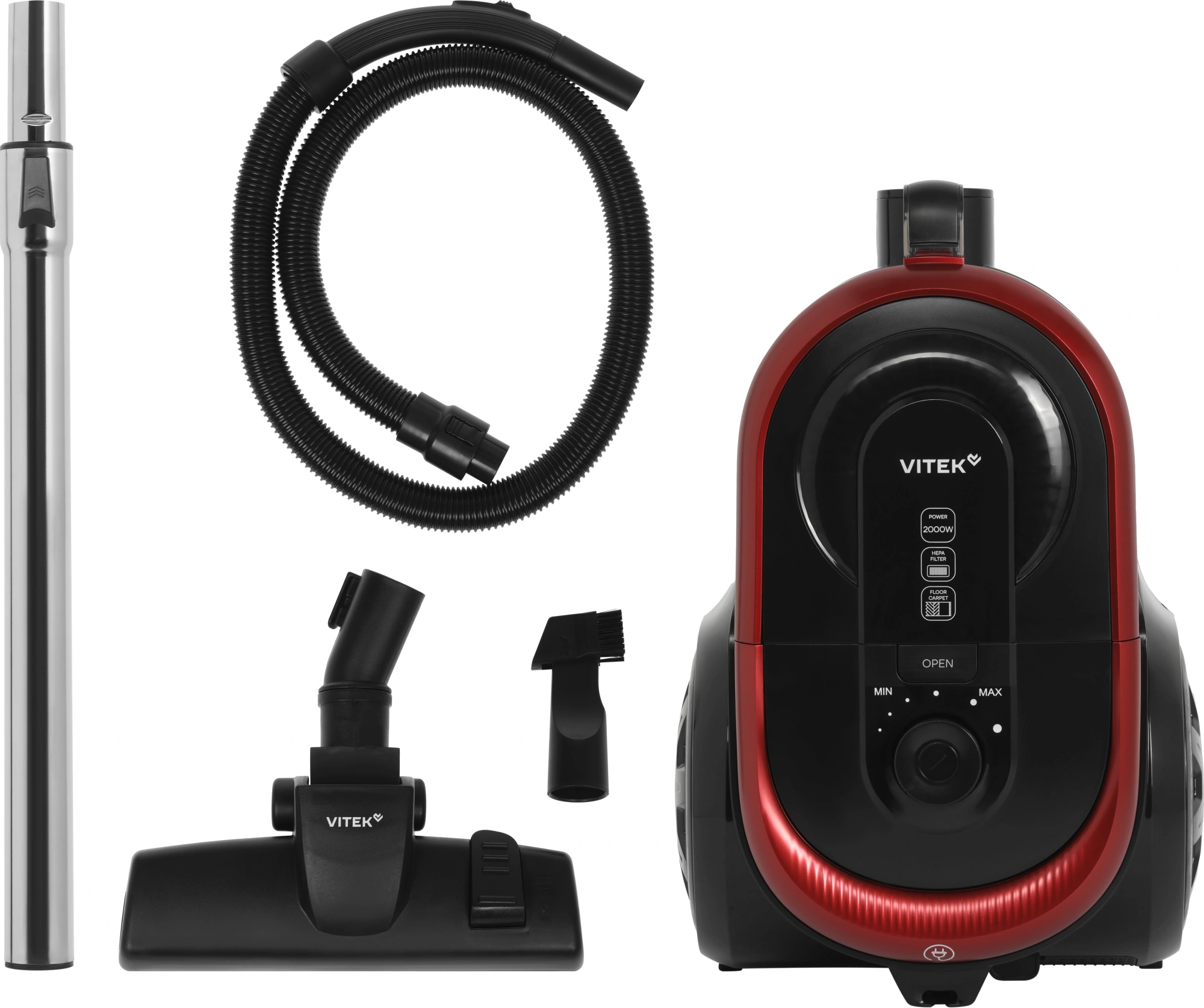 Пылесос Vitek VT-CV1880 2000Вт черный/красный — миниатюра 10