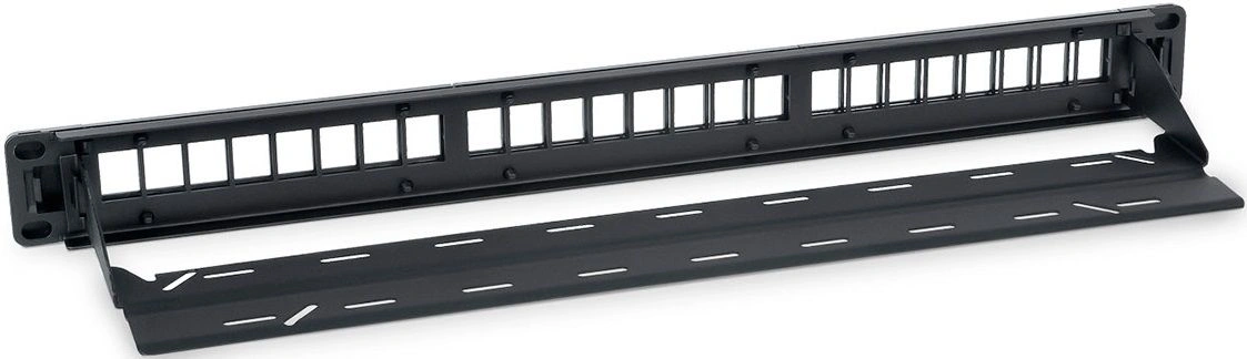 Патч-панель наборная Cabeus PLB-24 19" 1U 24xKeystone UTP — миниатюра 2
