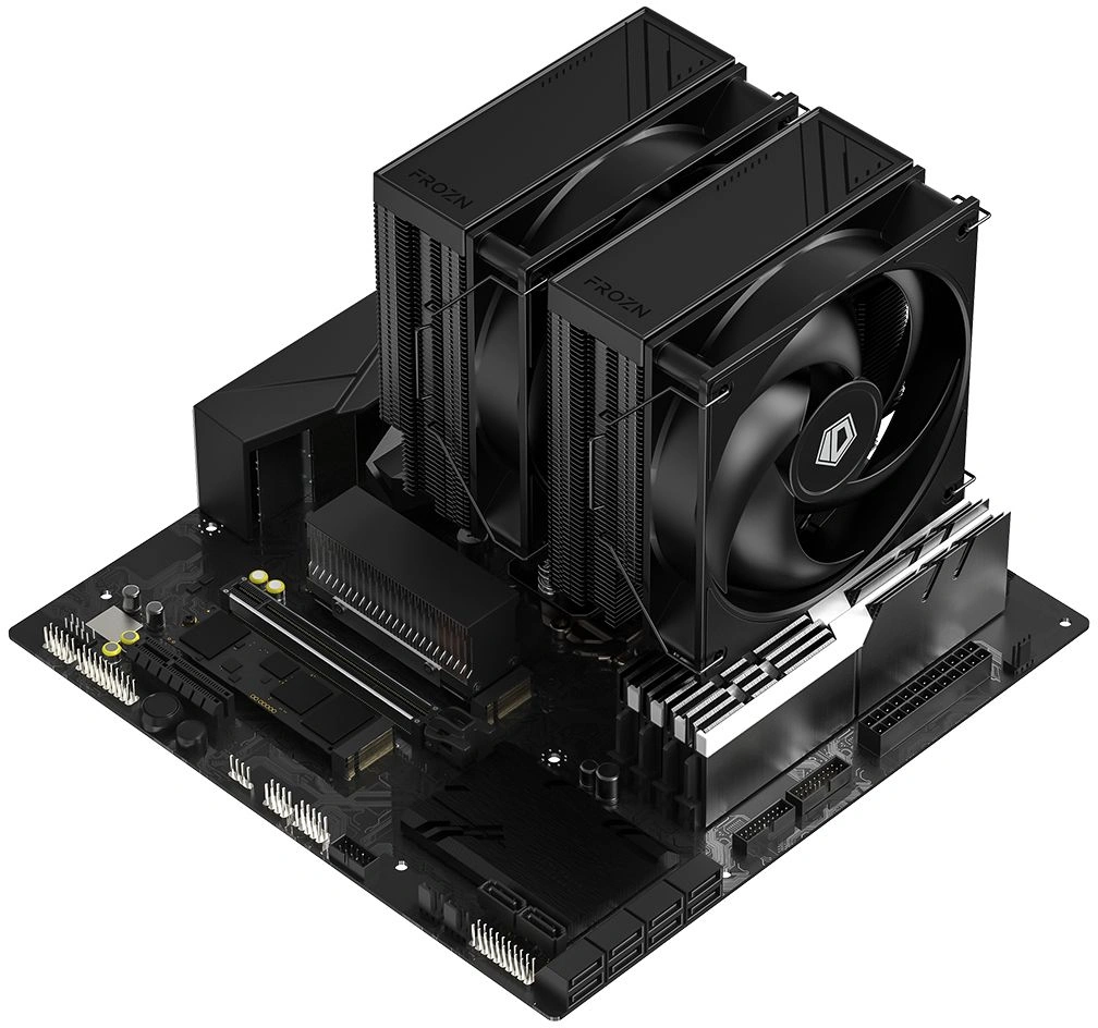 Устройство охлаждения(кулер) ID-Cooling Frozn A620 Pro Xe нет подсветки Soc-AM5/AM4/1200/1700/1851 черный 4-pin 27.2dB Al+Cu Ret (FROZN A620 PRO XE BLACK) — миниатюра 8