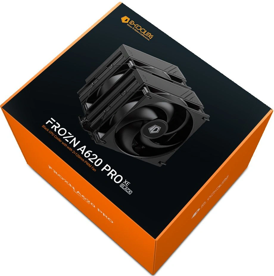 Устройство охлаждения(кулер) ID-Cooling Frozn A620 Pro Xe нет подсветки Soc-AM5/AM4/1200/1700/1851 черный 4-pin 27.2dB Al+Cu Ret (FROZN A620 PRO XE BLACK) — миниатюра 12