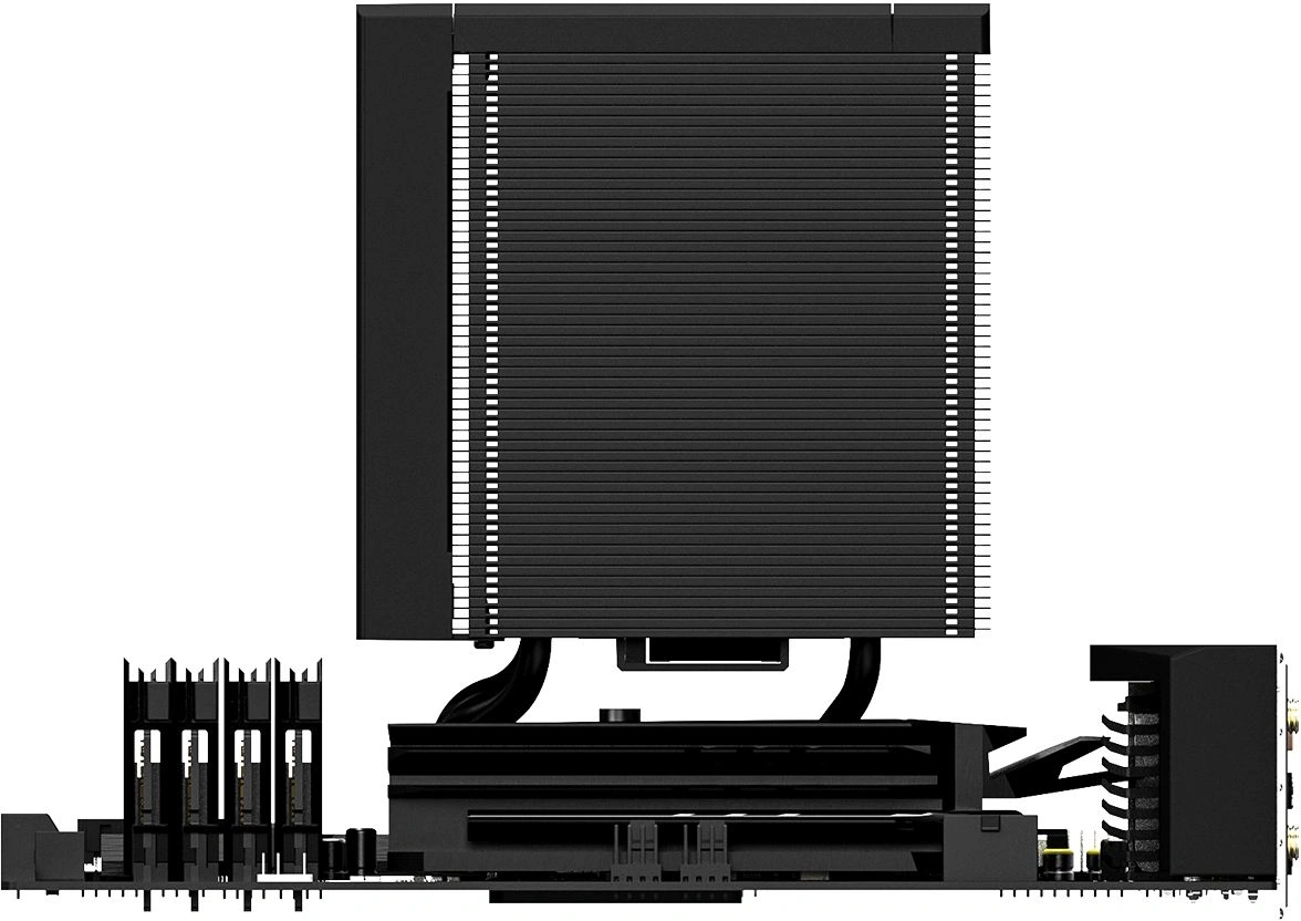 Устройство охлаждения(кулер) ID-Cooling Frozn A620 SLK нет подсветки Soc-AM5/AM4/1200/1700/1851 черный 4-pin 33.9dB Al+Cu 260W 1300gr Ret — миниатюра 8