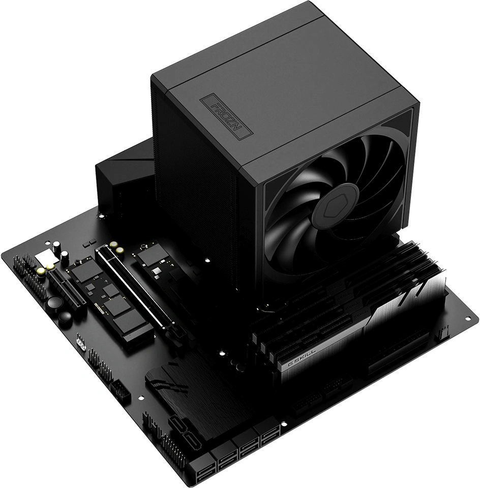 Устройство охлаждения(кулер) ID-Cooling Frozn A620 SLK нет подсветки Soc-AM5/AM4/1200/1700/1851 черный 4-pin 33.9dB Al+Cu 260W 1300gr Ret — миниатюра 9