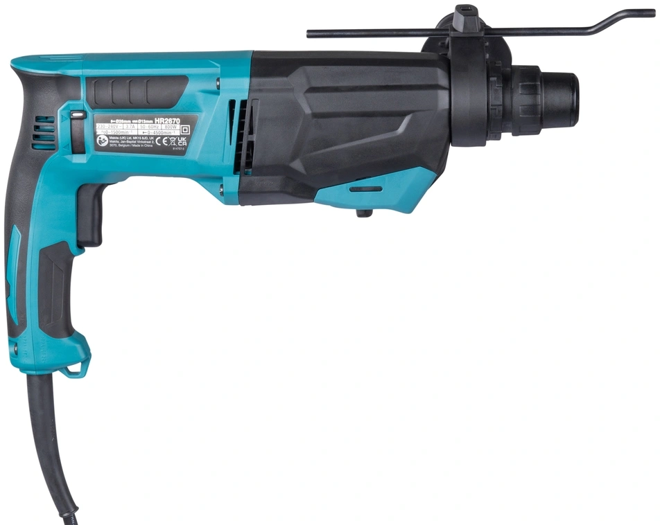 Перфоратор Makita HR2670 патрон:SDS-plus уд.:3Дж 800Вт (кейс в комплекте) — миниатюра 6