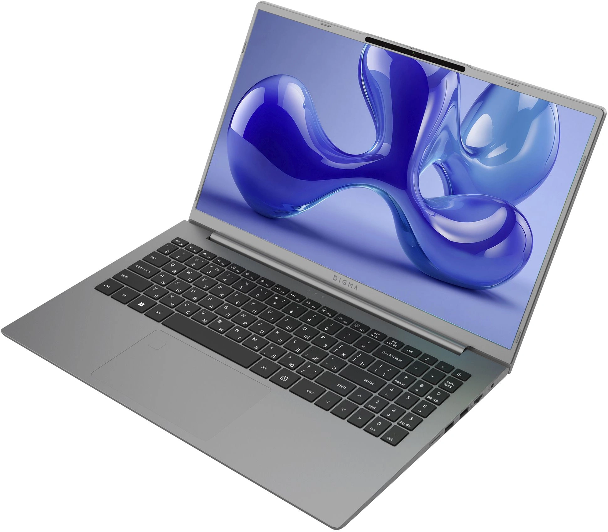 Ноутбук Digma Ascend Core i5 1235U 16Gb SSD512Gb Intel UHD Graphics 15.6" IPS FHD (1920x1080) Windows 11 Home grey WiFi BT Cam 4500mAh (DN15P5-ADXW07) — миниатюра 3