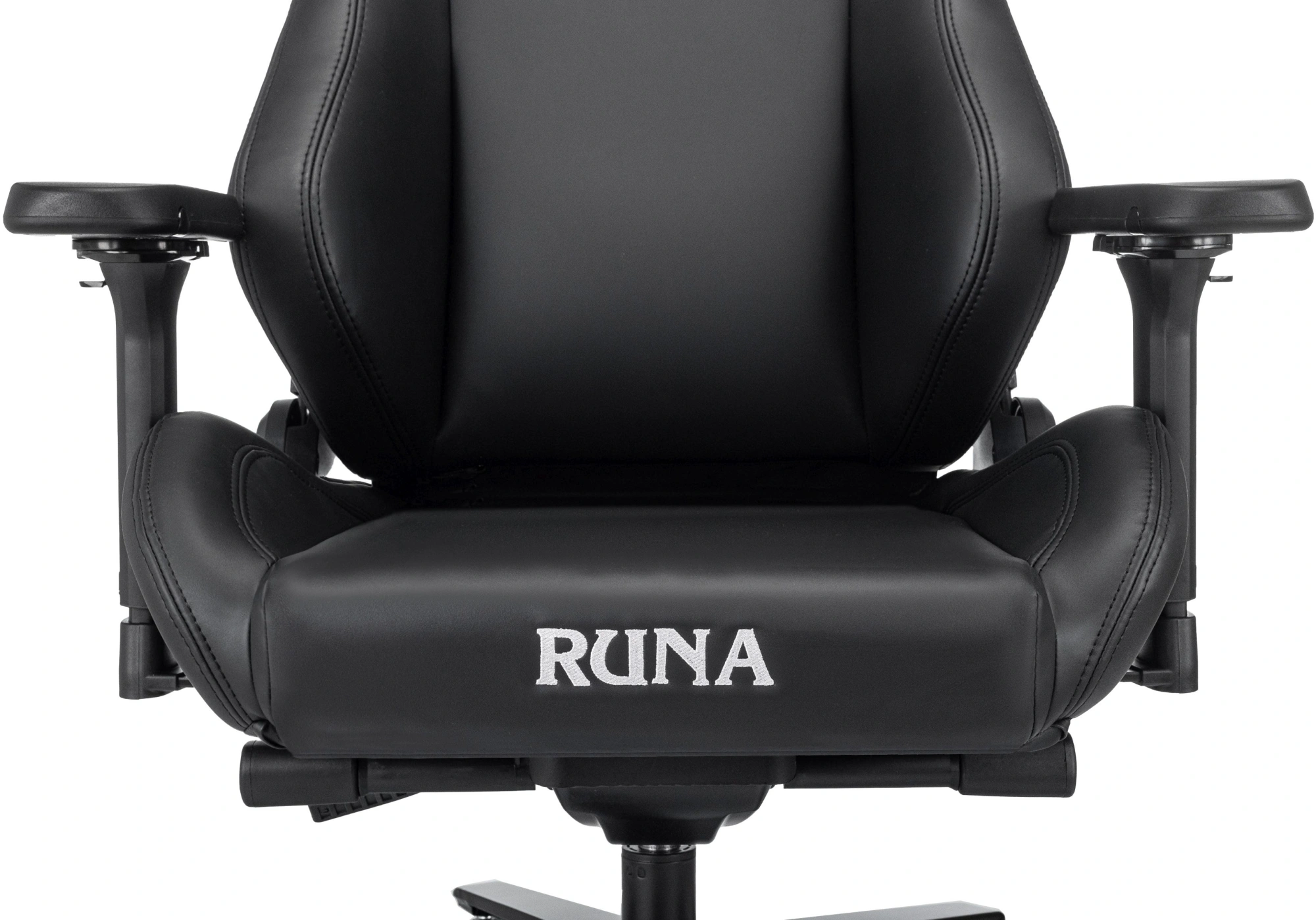 Кресло игровое Knight Runa черный экокожа с подголов. крестов. металл — миниатюра 8