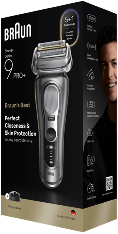 Бритва сетчатая Braun Series 9 9615s реж.эл.:5 питан.:аккум. серебристый — миниатюра 11