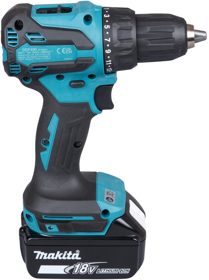 Дрель-шуруповерт Makita DDF490SFJ аккум. патрон:быстрозажимной (кейс в комплекте) — миниатюра 6