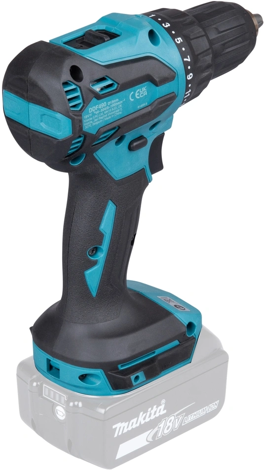Дрель-шуруповерт Makita DDF490Z аккум. патрон:быстрозажимной — миниатюра 5