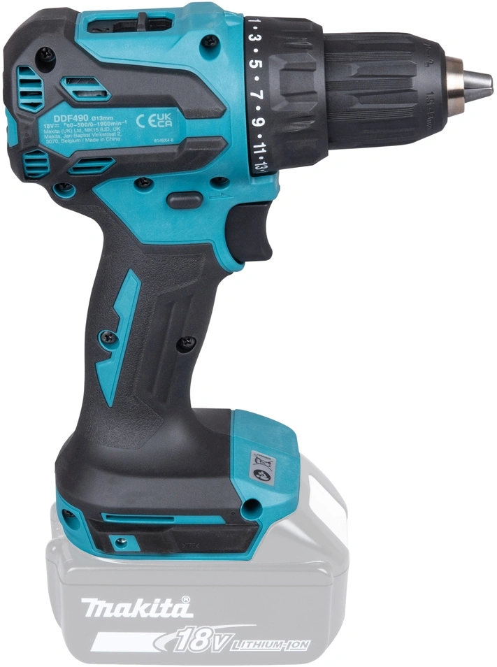 Дрель-шуруповерт Makita DDF490Z аккум. патрон:быстрозажимной — миниатюра 6