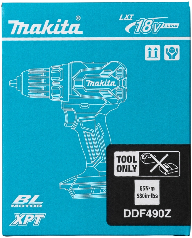 Дрель-шуруповерт Makita DDF490Z аккум. патрон:быстрозажимной — миниатюра 21