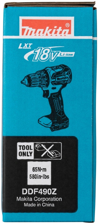 Дрель-шуруповерт Makita DDF490Z аккум. патрон:быстрозажимной — миниатюра 22